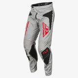 Kinetic Sym Pants Ca/Ny Light Grey/Red/Black Sz 40 - FLY RACING
