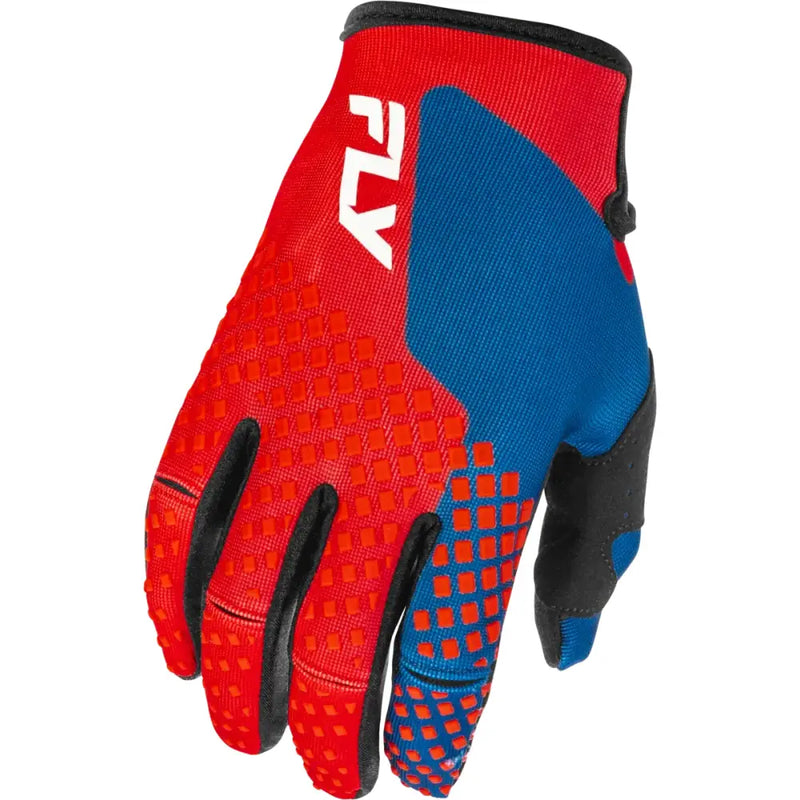 Kinetic Gloves Red/White/Blue 2x - FLY RACING