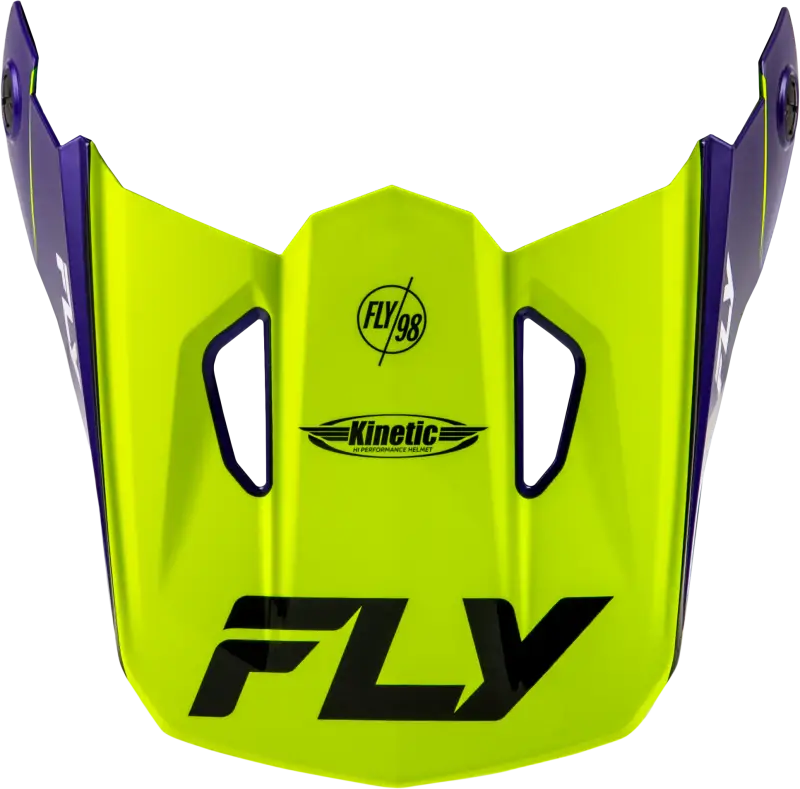 Kinetic Rally Helmet Visor Hi Vis/Blue/Black Md/Lg - FLY RACING