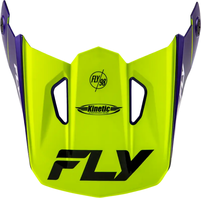 Kinetic Rally Helmet Visor Hi Vis/Blue/Black Md/Lg - FLY RACING