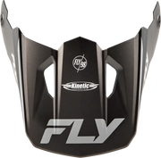 Kinetic Rally Helmet Visor in Matte Grey/Black/White - XL/2X Size - FLY RACING