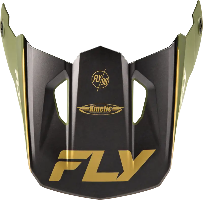 Kinetic Rally Helmet Visor Matte Moss Gry/Khaki/Wht Xs/Sm - FLY RACING