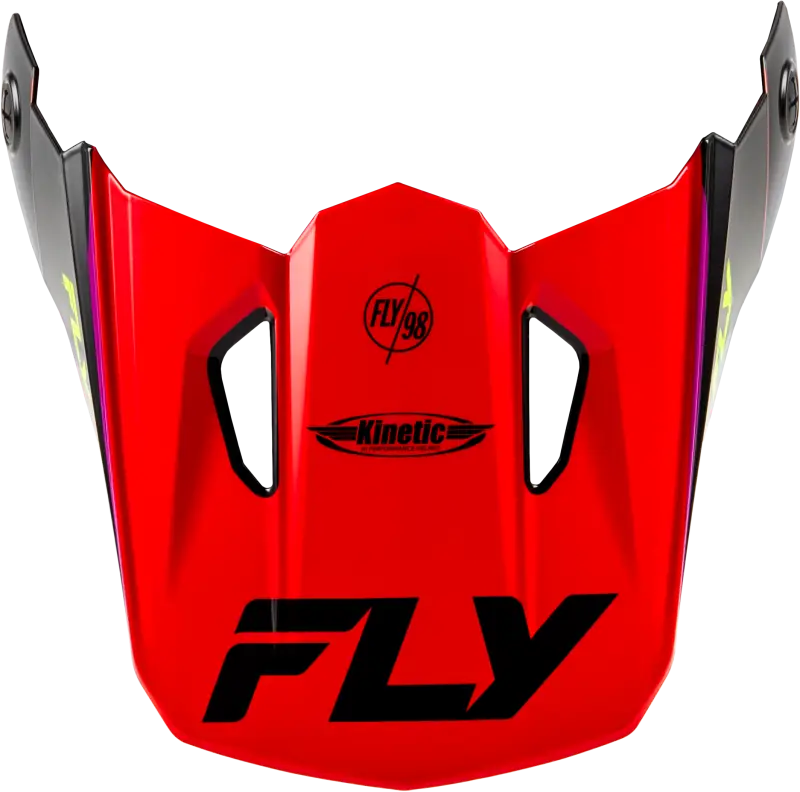Kinetic Rally Helmet Visor Red/Black/White Md/Lg - FLY RACING