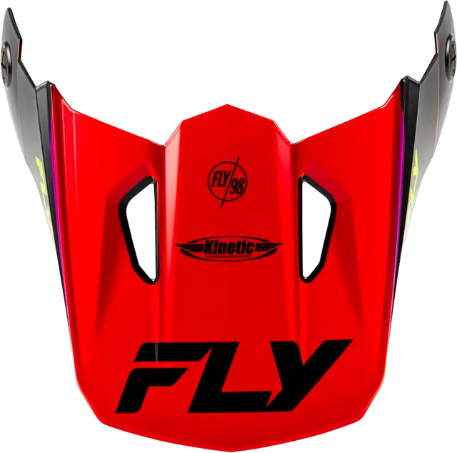 Kinetic Rally Helmet Visor Red/Black/White Xl/2x - FLY RACING