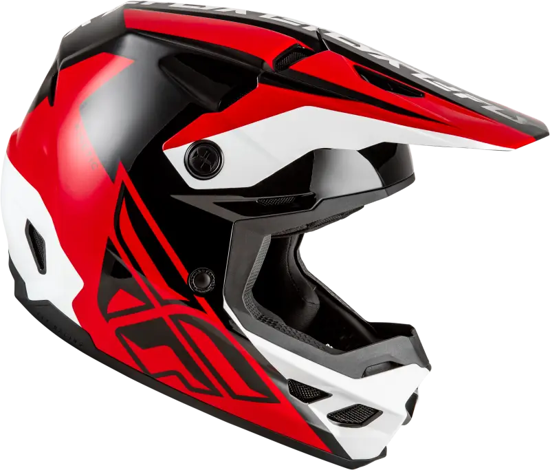 Kinetic Crest Helmet Red/Black/White Lg - FLY RACING