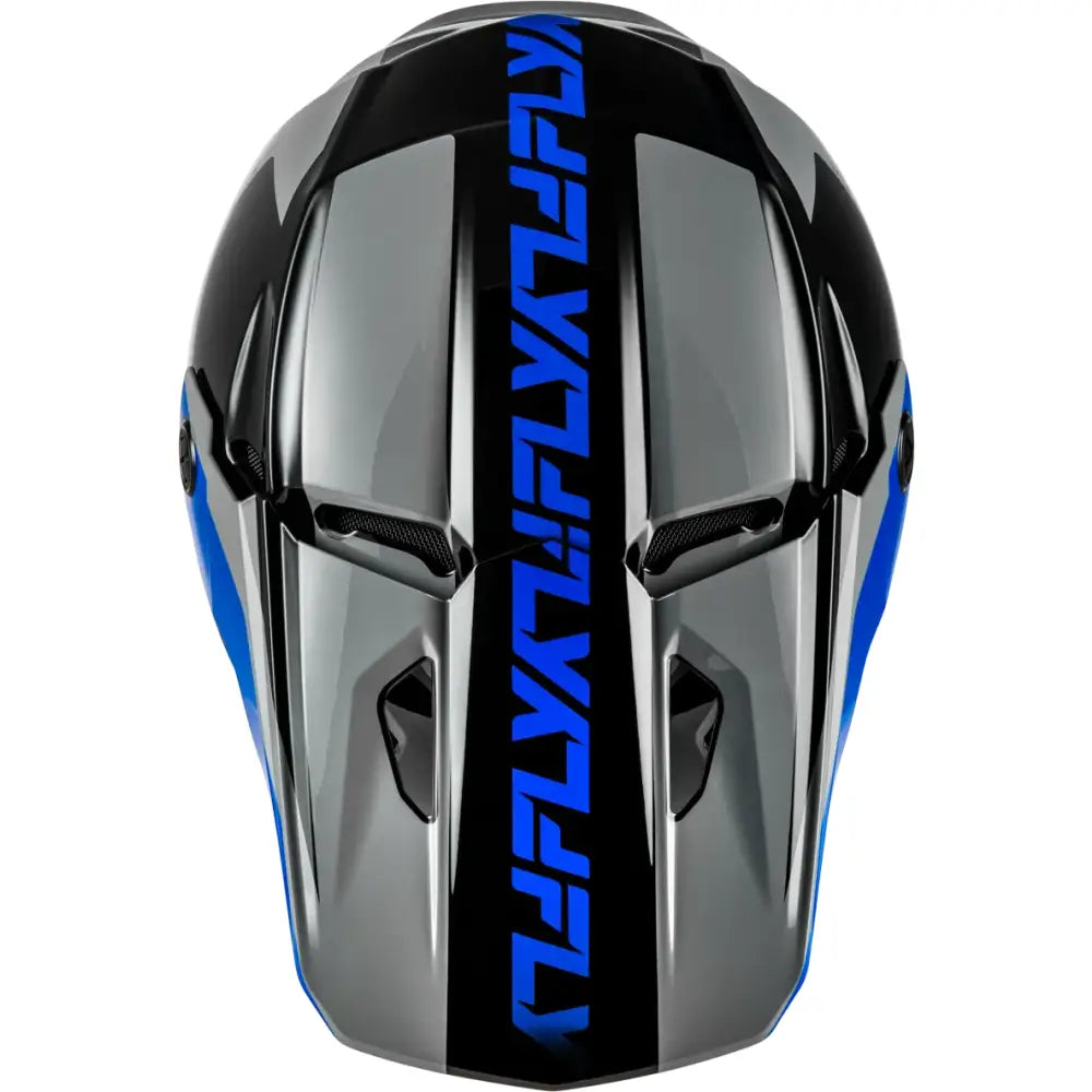 Kinetic Crest Helmet Grey/Black/Blue Md - FLY RACING