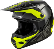 Kinetic Crest Helmet Grey/Black/Hi Vis 2x - FLY RACING