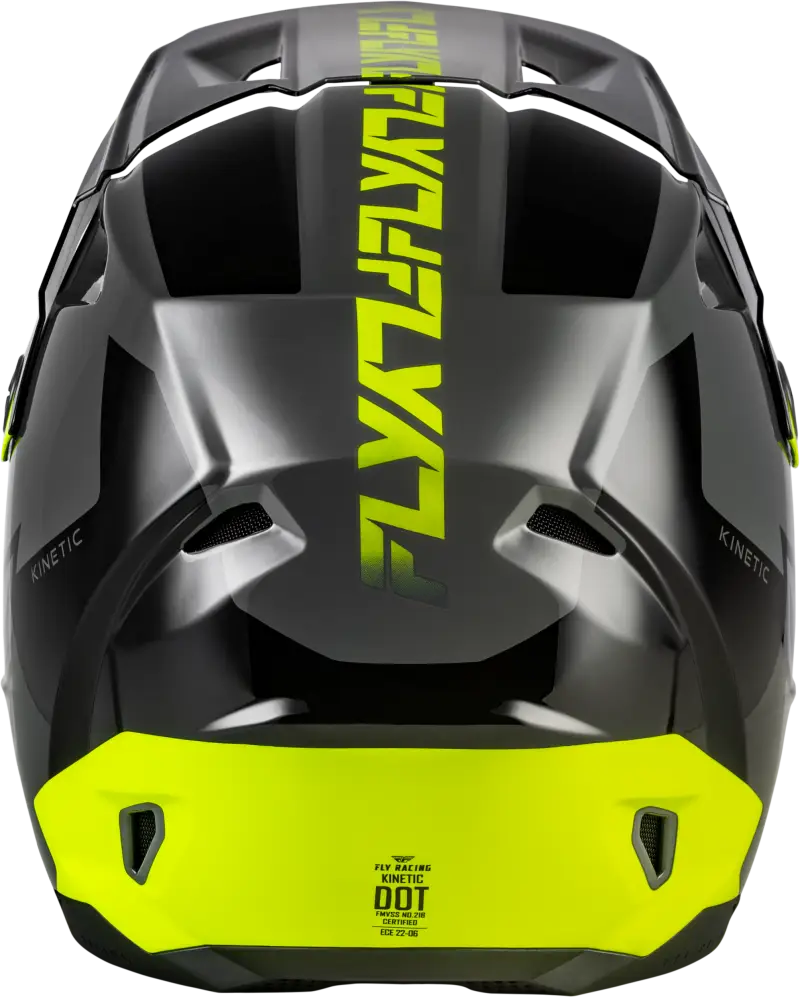 Kinetic Crest Helmet Grey/Black/Hi Vis 2x - FLY RACING