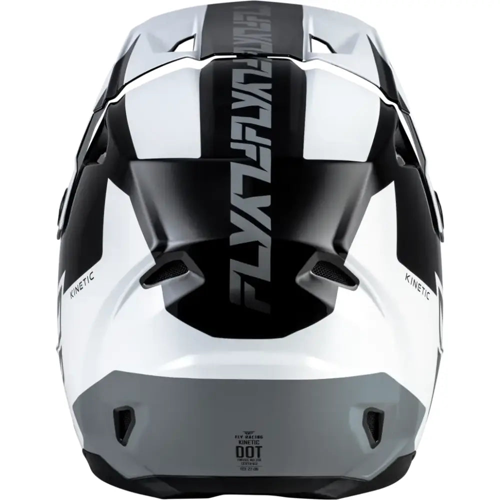 Kinetic Crest Helmet Black/White/Grey Xs - FLY RACING