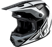 Kinetic Crest Helmet Black/White/Grey Sm - FLY RACING