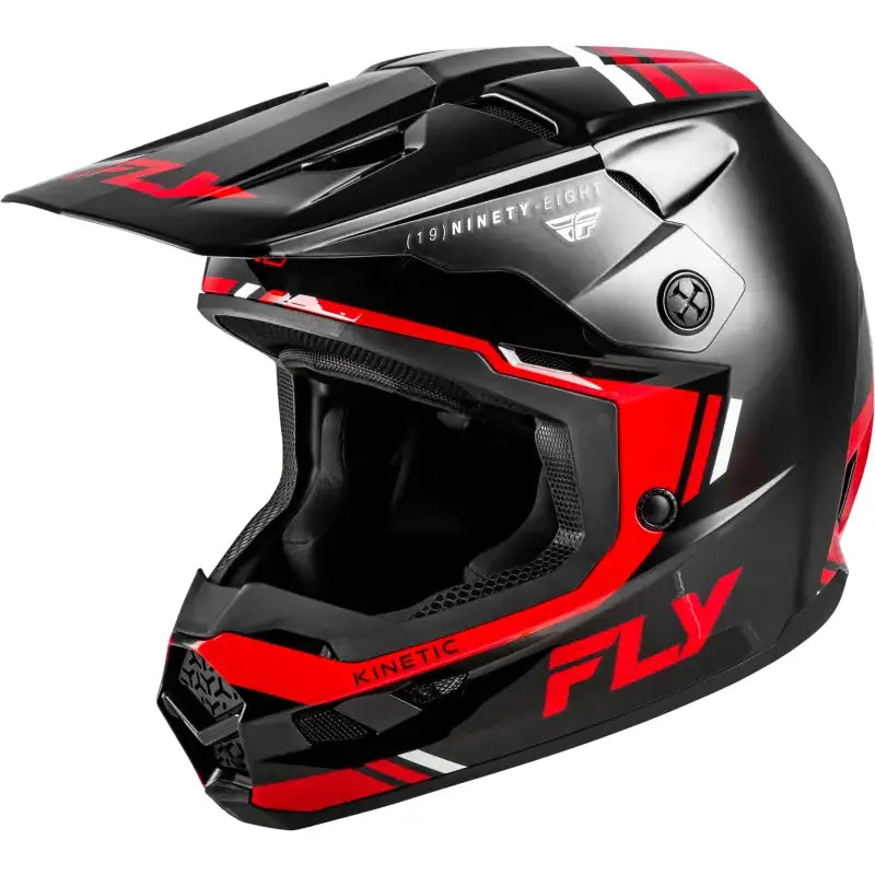 Kinetic Verdict Helmet Black/Red/White 2x - FLY RACING