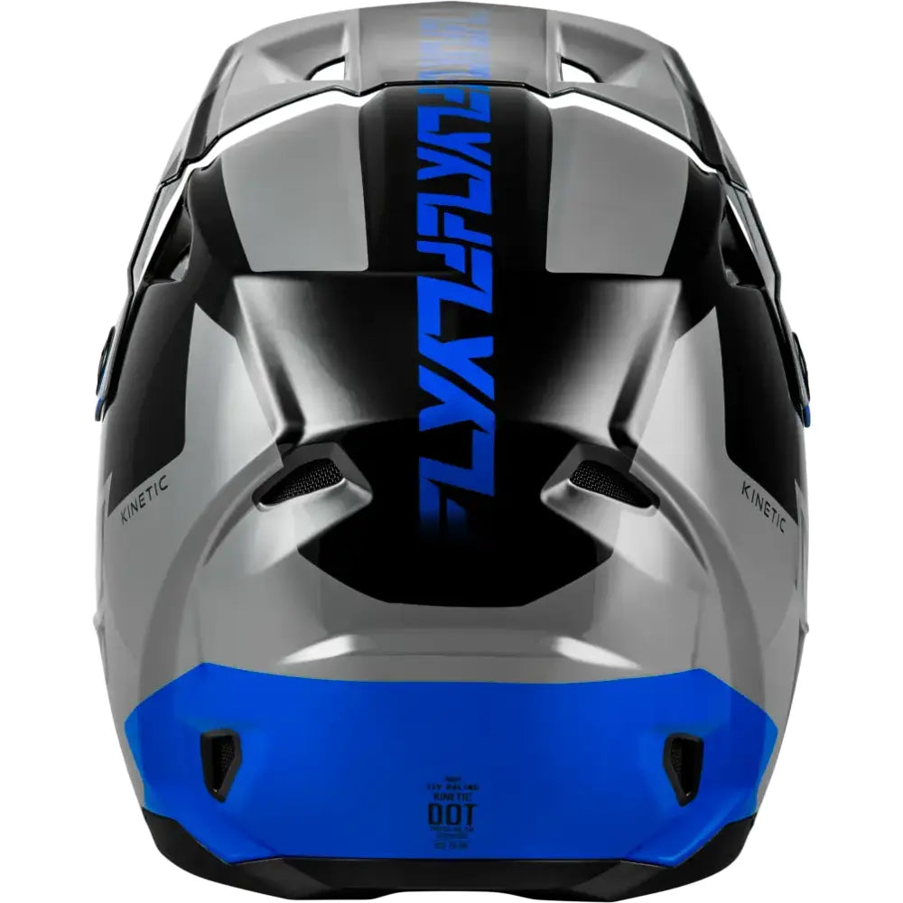 Kinetic Crest Helmet Grey/Black/Blue Sm - FLY RACING