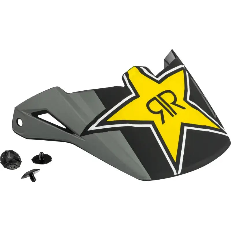 FLY RACING Kinetic Rockstar Helmet Visor Matte Grey/Black/Yellow for Powersports