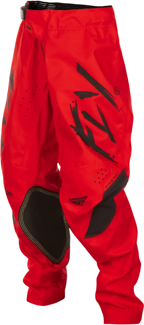Kinetic Stoke Pant Ca/Ny Red/Black Sz 20 - FLY RACING