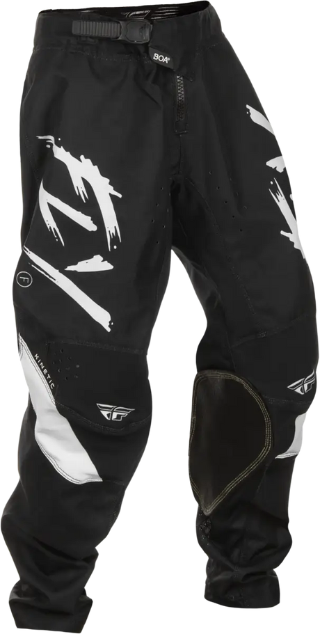 Kinetic Stoke Pant Ca/Ny Black/White Sz 18 - FLY RACING