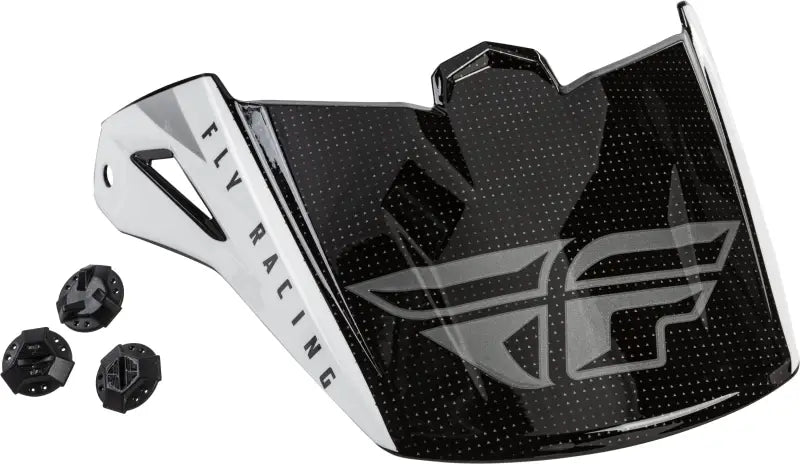 FLY RACING Kinetic Straight Edge Visor Black/White for Powersports