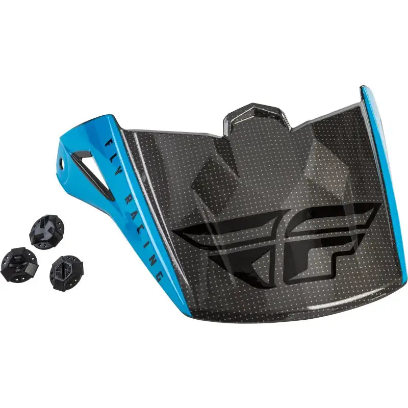 FLY RACING Kinetic Straight Edge Visor Blue/Grey/Black for Powersports