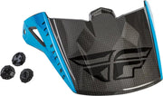 FLY RACING Kinetic Straight Edge Visor Blue/Grey/Black for Powersports