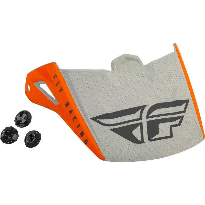 FLY RACING Kinetic Straight Edge Visor Matte Orange/Grey for Powersports