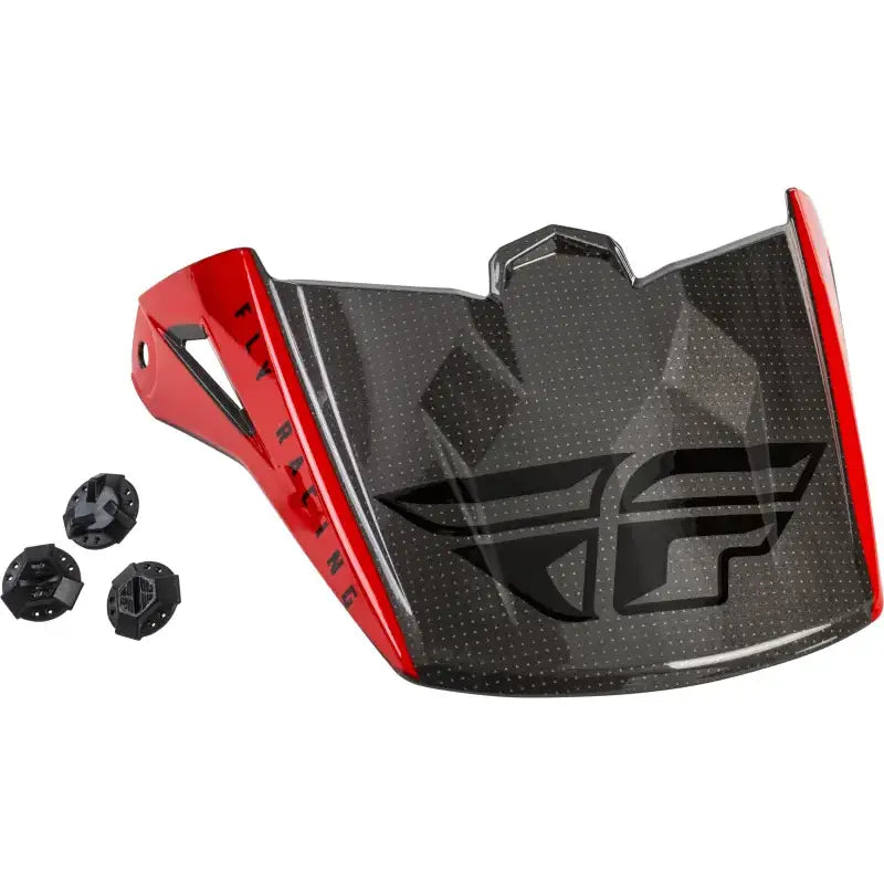 FLY RACING Kinetic Straight Edge Visor Red/Black/Grey for Powersports