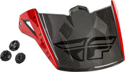 FLY RACING Kinetic Straight Edge Visor Red/Black/Grey for Powersports