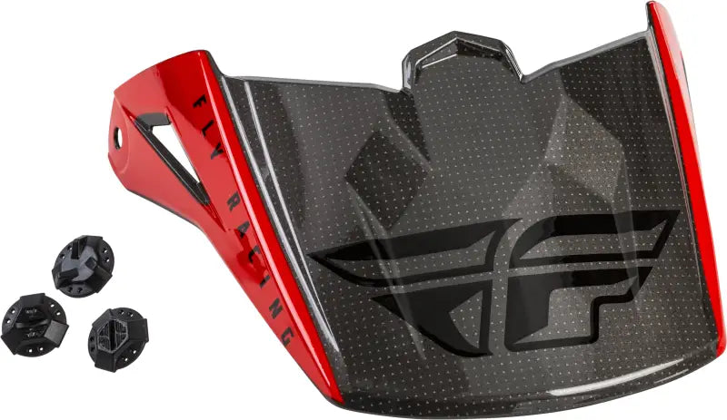 FLY RACING Kinetic Straight Edge Visor Red/Black/Grey for Powersports