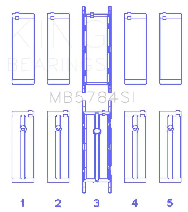 King 13-15 BMW 320i Main Bearing Set 