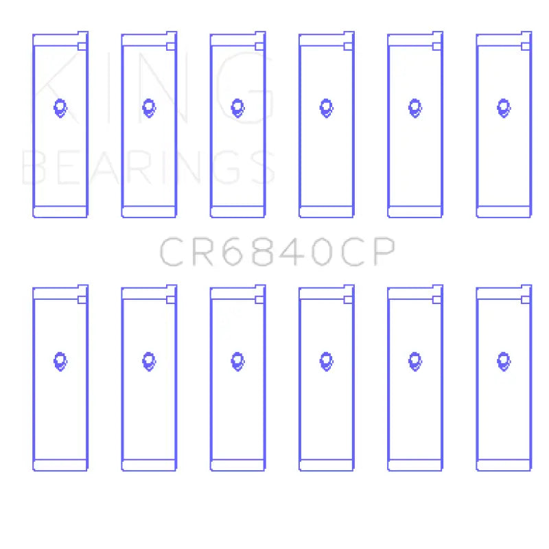 King Engine Bearings CR6840CP King 2005-2012 Nissan VQ40DE 6 Cyl (Size STD) Rod Bearing Set