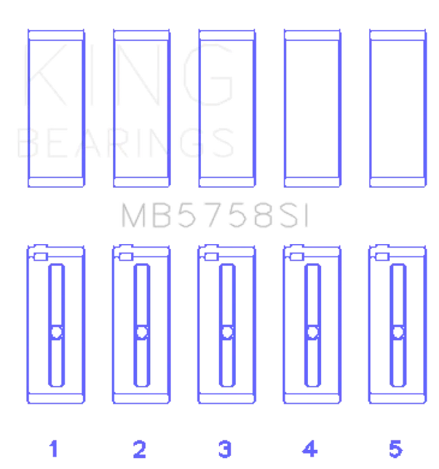 King 2007 Mini Cooper N14B16 (Size + .3mm Undersize) Main Bearing Set - Truck & Automotive