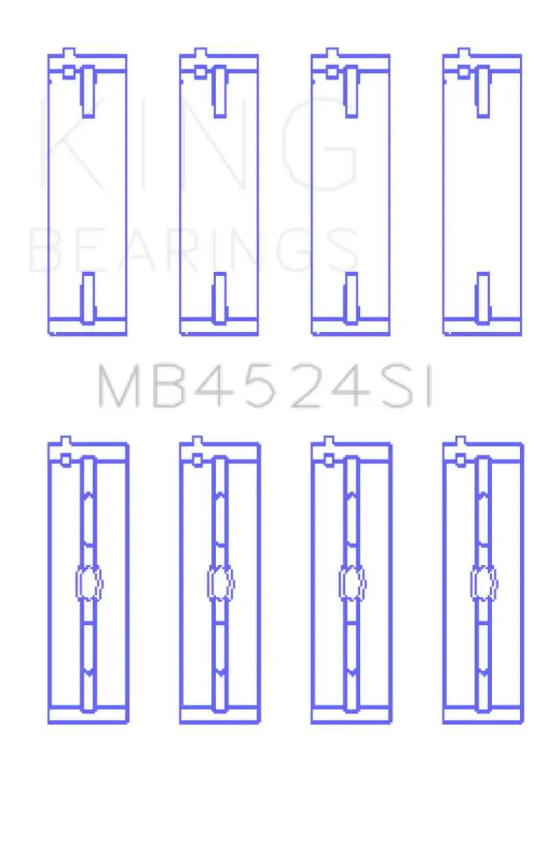 King Bearings Nissan VR38DETT VQ35HR VQ37HR Performance Crankshaft Main Bearings (Size +0.25) 