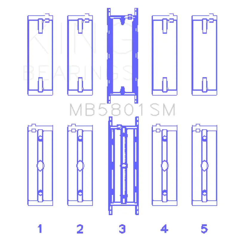 King BMW N63/S63 (Size + 0.25mm) Crankshaft Main Bearing Set - Truck & Automotive