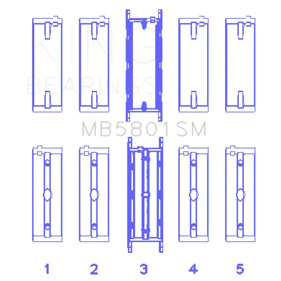 King BMW N63/S63 (Size + 0.25mm) Crankshaft Main Bearing Set - Truck & Automotive