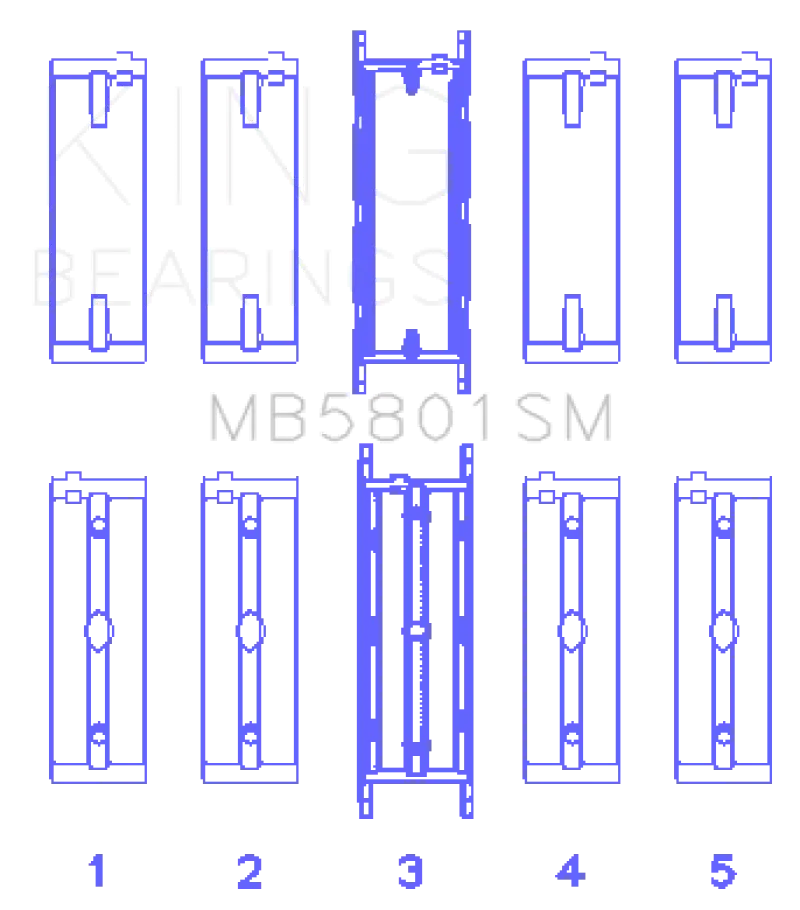 King BMW N63/S63 (Size + 0.50mm) Crankshaft Main Bearing Set - Truck & Automotive