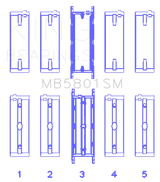 King BMW N63/S63 (Size + 0.50mm) Crankshaft Main Bearing Set - Truck & Automotive