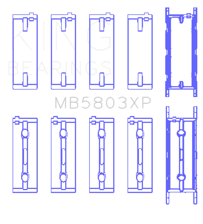 King BMW S65B40A Crankshaft Main Bearings Set of 5 - Truck & Automotive