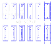 King BMW S85B50A Crankshaft Main Bearings (STD) - Truck & Automotive