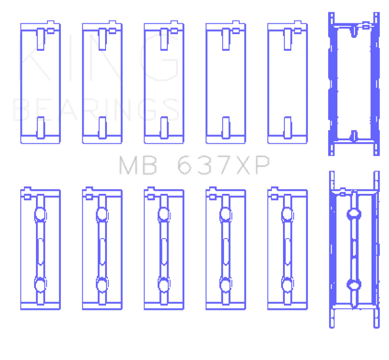 King BMW S85B50A Crankshaft Main Bearings (STD) - Truck & Automotive