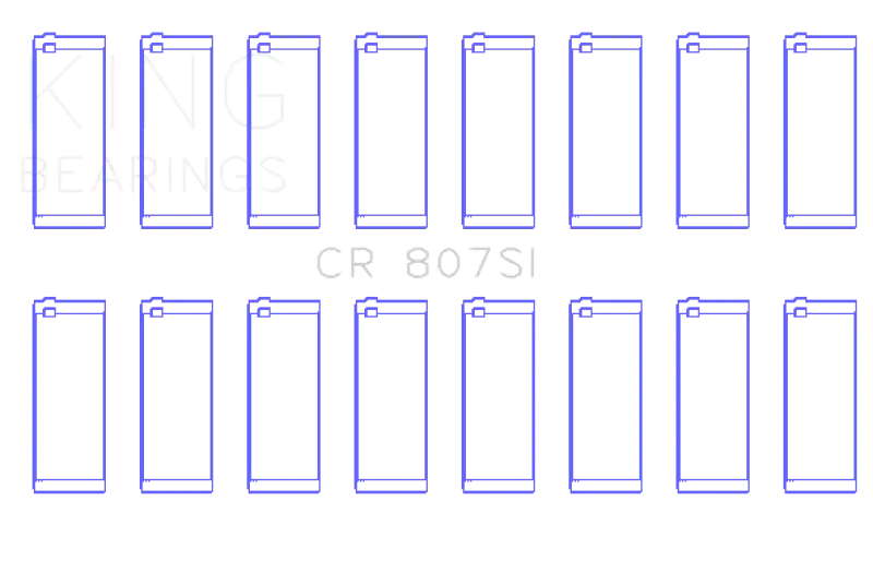 King Chevy LS1 / LS6 / LS3 (Size STD) Silicone Bi-Metal Alum Rod Bearing Set - Powersports