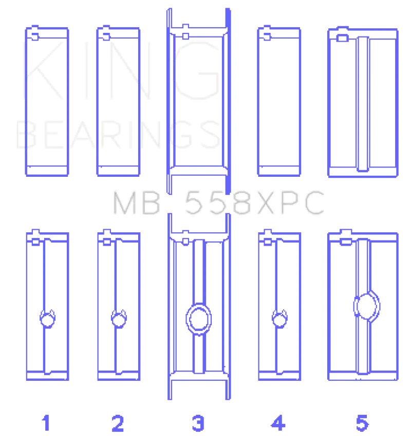 King Chrysler 273 301 313 318 340 Crankshaft Main Bearing Set - Truck & Automotive