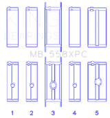 King Chrysler 273 301 313 318 340 Crankshaft Main Bearing Set - Truck & Automotive