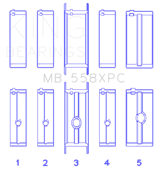 King Chrysler 273 301 313 318 340 Crankshaft Main Bearing Set - Truck & Automotive