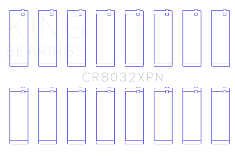 Electronic component array on King Chrysler 345/370 16v Connecting Rod Bearing Set
