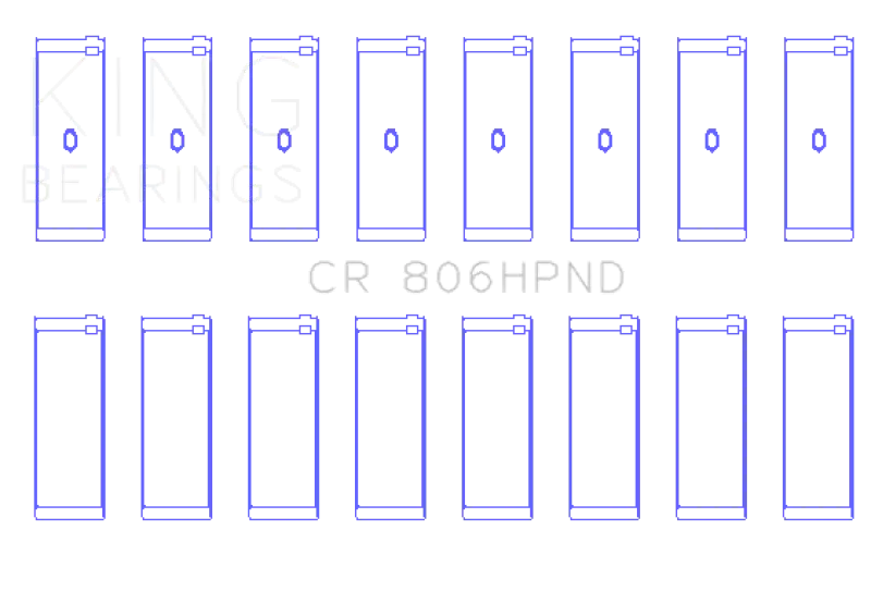 King Chrysler 361ci/383ci (Size 0.10) Performance Rod Bearing Set - CR806HPND010