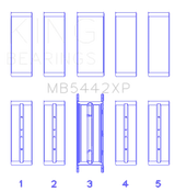 King Ford 2.0 2.3L EcoBoost Crankshaft Main Bearing Set (Set of 5) - Truck & Automotive