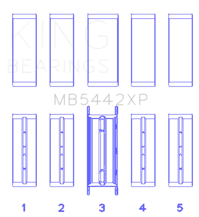 King Ford 2.0 2.3L EcoBoost Crankshaft Main Bearing Set (Set of 5) - Truck & Automotive