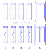 King General Motors 75 + 262/267/302/307/327/327/350 Main Bearing Set - Truck & Automotive