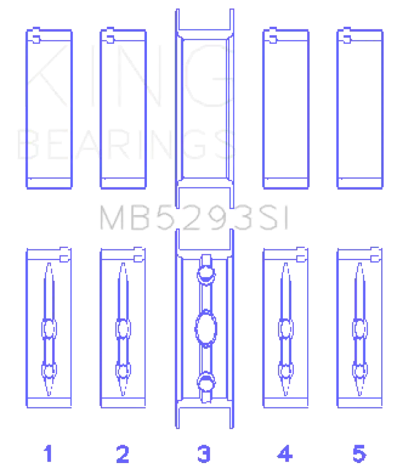 King GM 294/325/345/364CI Main Bearing Set (Size STD), fits 4.8/5.3/5.7/6.0L L20/LS1/LS2/LS4/LS6 engines, ideal for RV, Automotive, Powersports, off-road, marine, exterior, truck accessories, interior, truck bed, RV parts,Truck & Automotive, AVADA - Best Sellers.