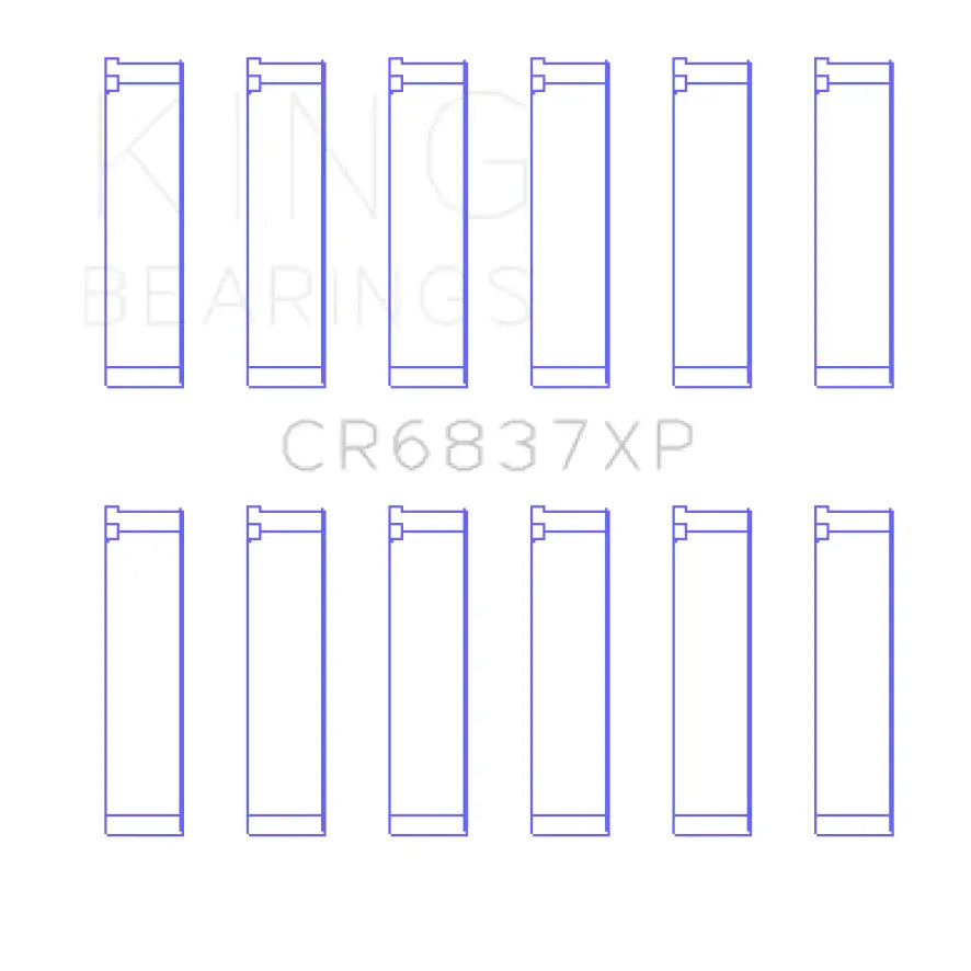King Honda J30 / J35 Connecting Rod Bearing Set (Set of 6) - CR6837XP