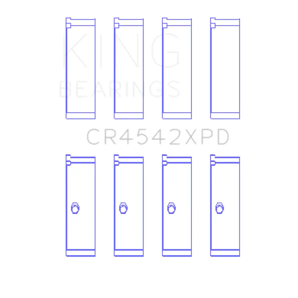 King Honda K-Series 2.0L/2.4L(Size STDX) XP Tri-Metal Performance Connecting Rod Bearing - Set of 4 - Truck & Automotive