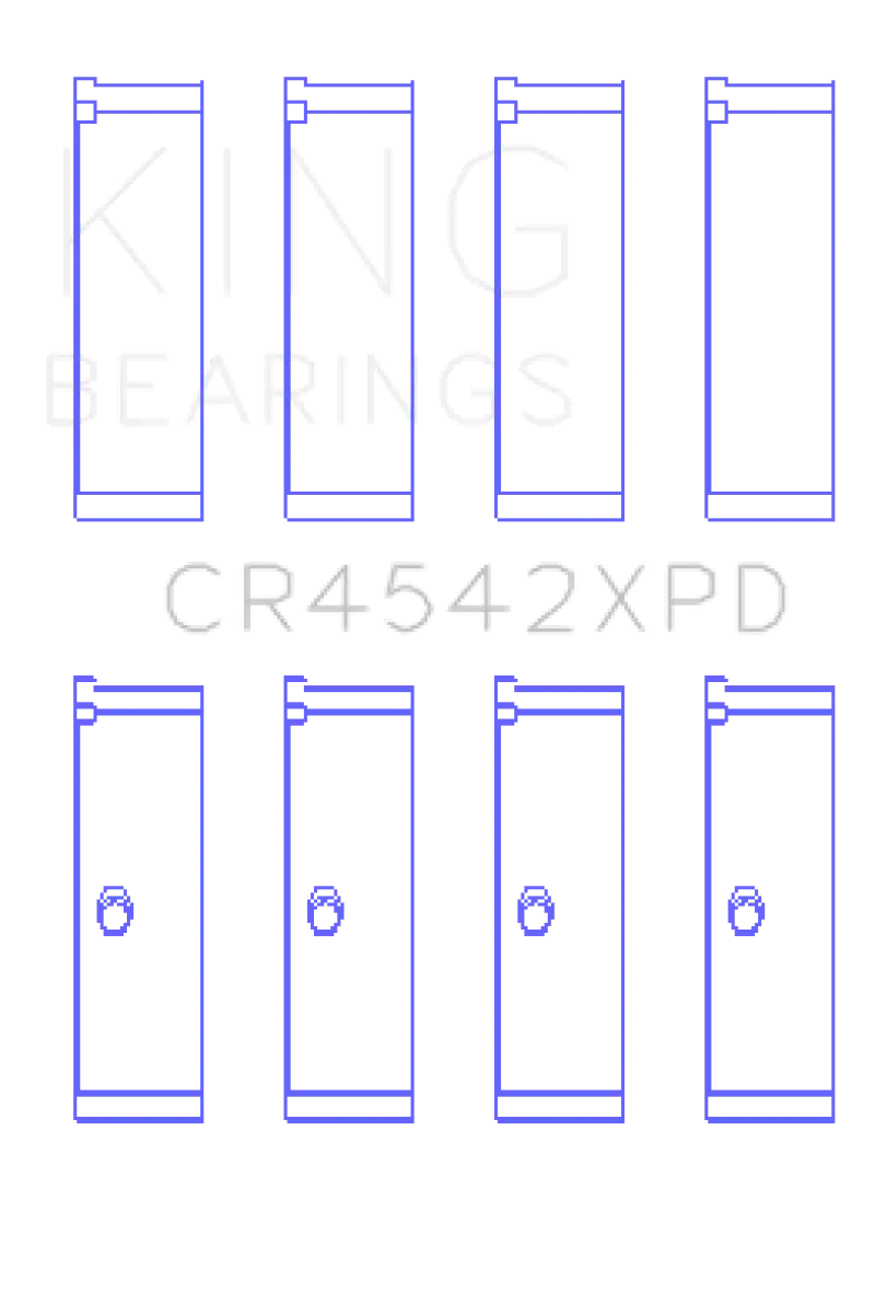 King Honda K-Series 2.0L/2.4L(Size STDX) XP Tri-Metal Performance Connecting Rod Bearing - Set of 4 - Truck & Automotive